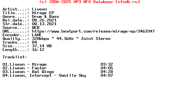 Liveon-Mirage_Ep-(EATBRAIN125)-WEB-2021