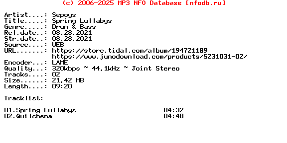 Sepoys-Spring_Lullabys-(SFR007)-WEB-2021