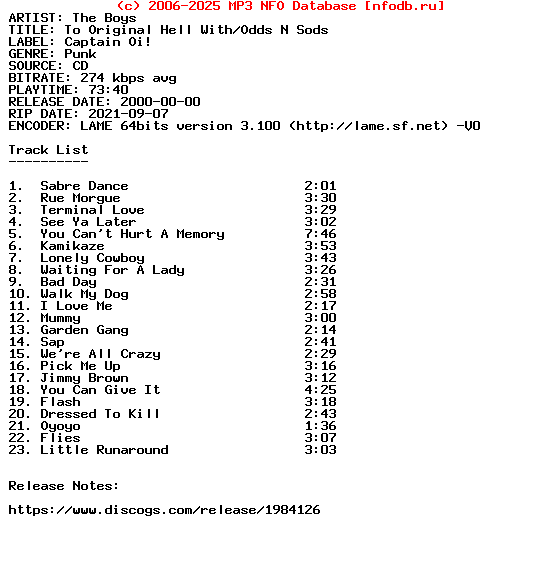 The_Boys-To_Original_Hell_With-Odds_N_Sods-2000