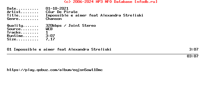 Coeur_De_Pirate-Impossible_A_Aimer_Feat_Alexandra_Streliski-Single-WEB-FR-2021