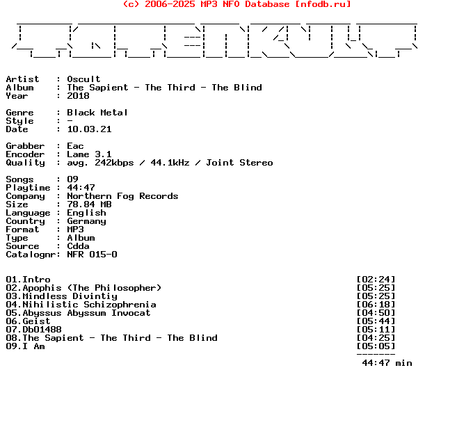 Oscult-The_Sapient_The_Third_The_Blind-CD-2018-Totenkvlt