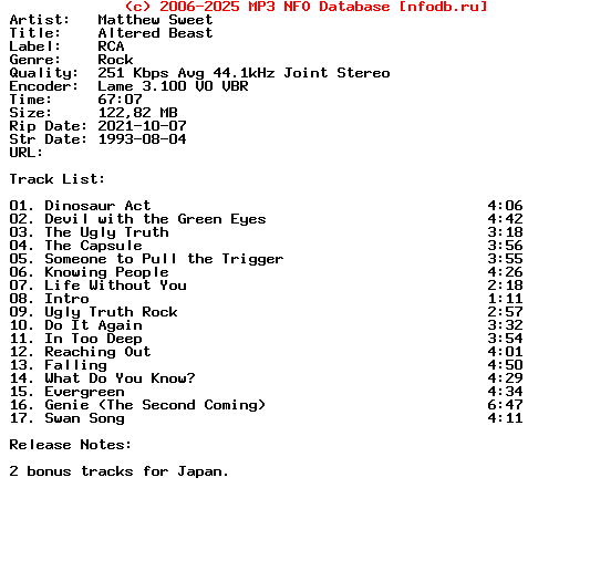 Matthew_Sweet-Altered_Beast-(JP_RETAIL)-1993
