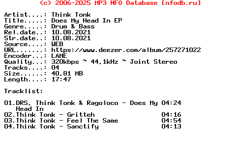 Think_Tonk-Does_My_Head_In_Ep-(SPACECADET006)-WEB-2021