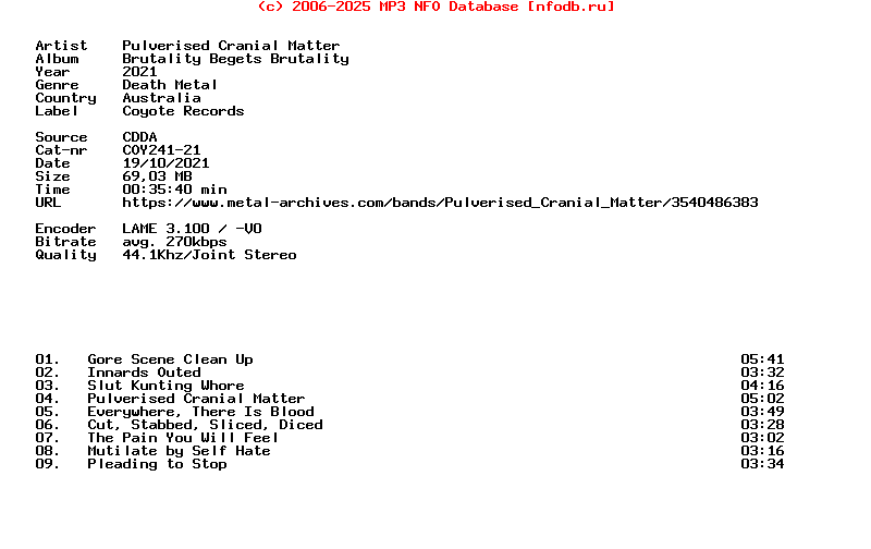 Pulverised_Cranial_Matter-Brutality_Begets_Brutality-CD-2021