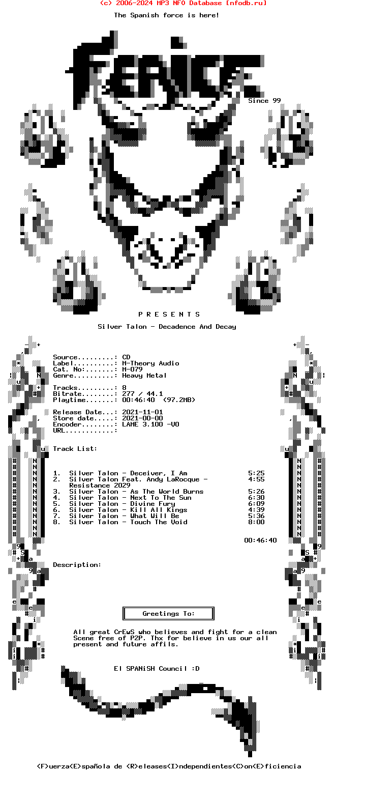 Silver_Talon-Decadence_And_Decay-(M-079)-CD-2021