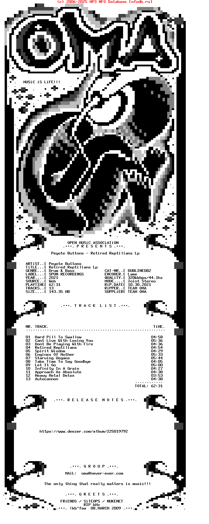 Peyote_Buttons--Retired_Reptilians_Lp-(DUBLINE082)-WEB-2021-OMA