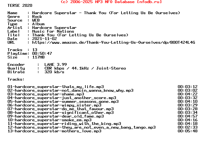 Hardcore_Superstar-Thank_You_(FOR_LETTING_US_BE_OURSELVES)-WEB-2001-Terse