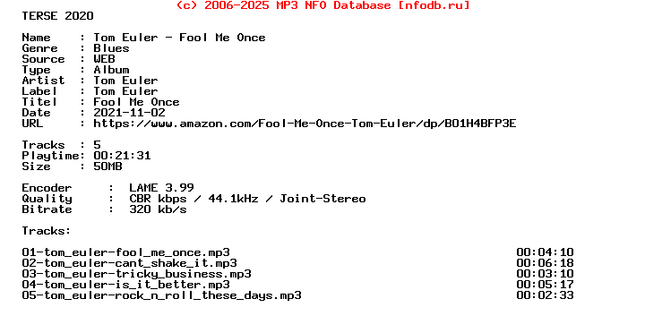 Tom_Euler-Fool_Me_Once-WEB-2016-Terse