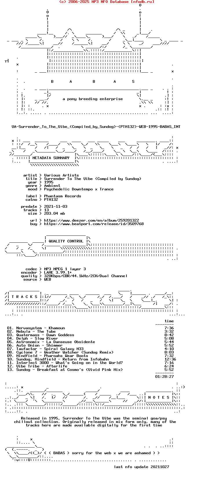VA-Surrender_To_The_Vibe_(COMPILED_BY_SUNDOG)-(PTM132)-WEB-1995-Babas_Int