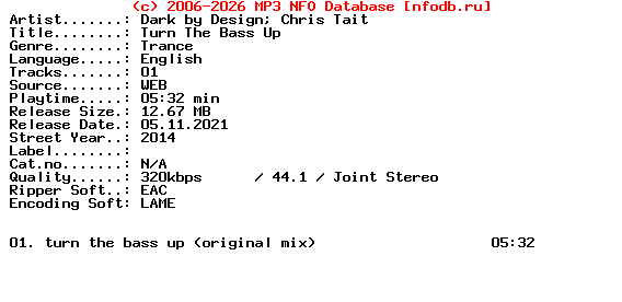 Dark_By_Design_Chris_Tait-Turn_The_Bass_Up-2014-XTC