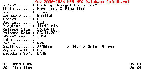 Dark_By_Design_Chris_Tait-Hard_Luck_And_Play_Time-2014-XTC