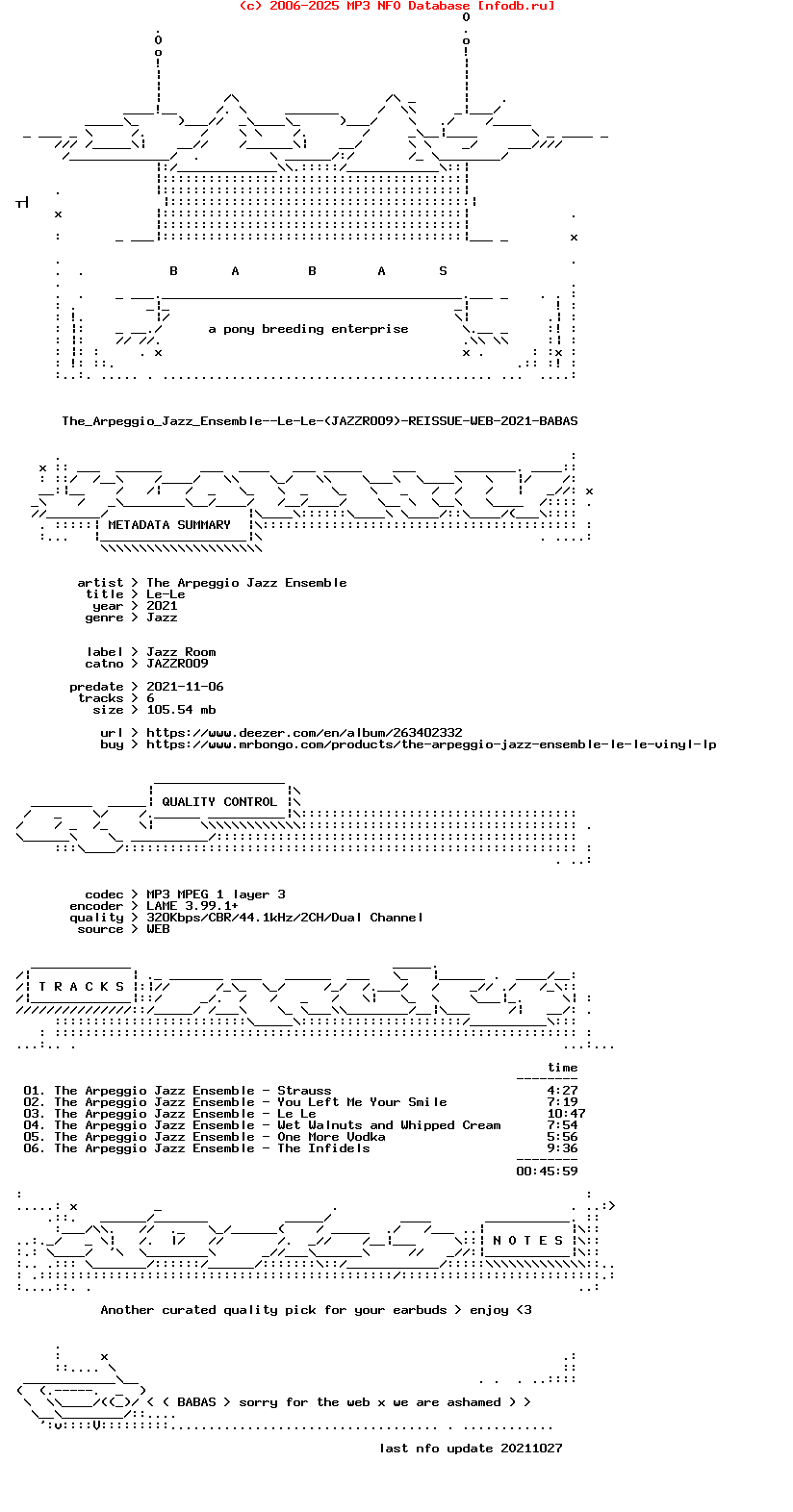 The_Arpeggio_Jazz_Ensemble--Le-Le-(JAZZR009)-Reissue-WEB-2021-BABAS