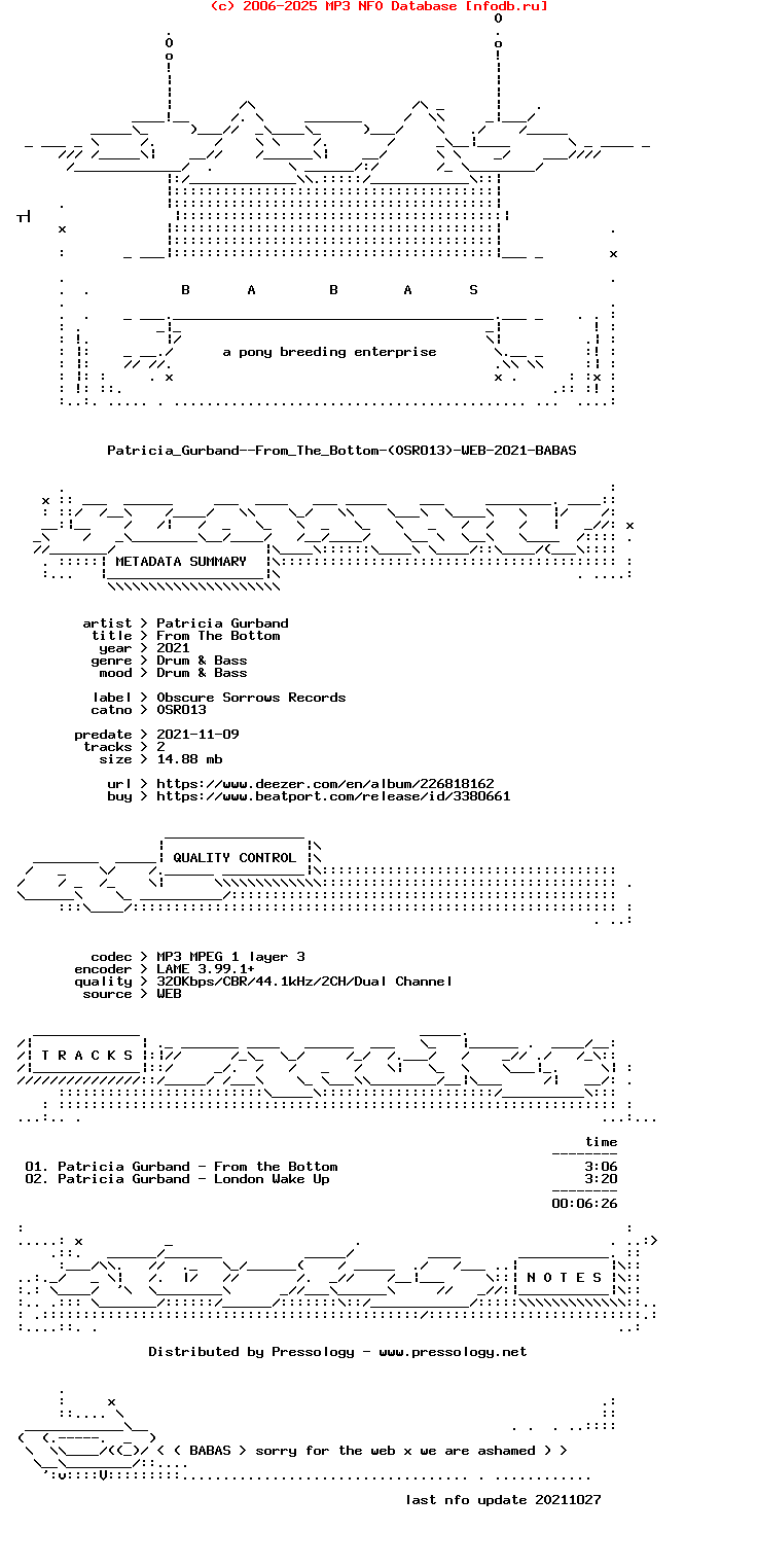 Patricia_Gurband--From_The_Bottom-(OSR013)-WEB-2021-BABAS