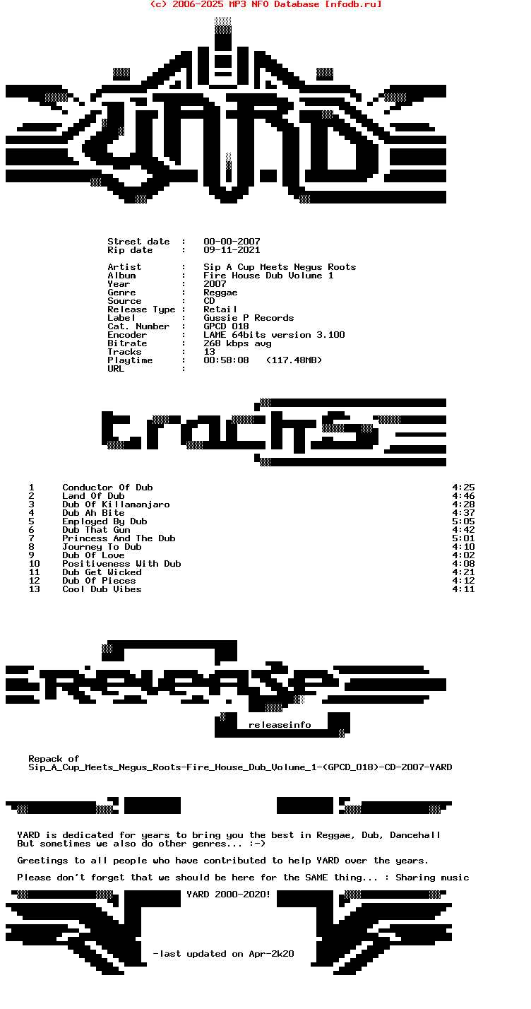 Sip_A_Cup_Meets_Negus_Roots-Fire_House_Dub_Volume_1-(GPCD_018)-REPACK-CD-2007