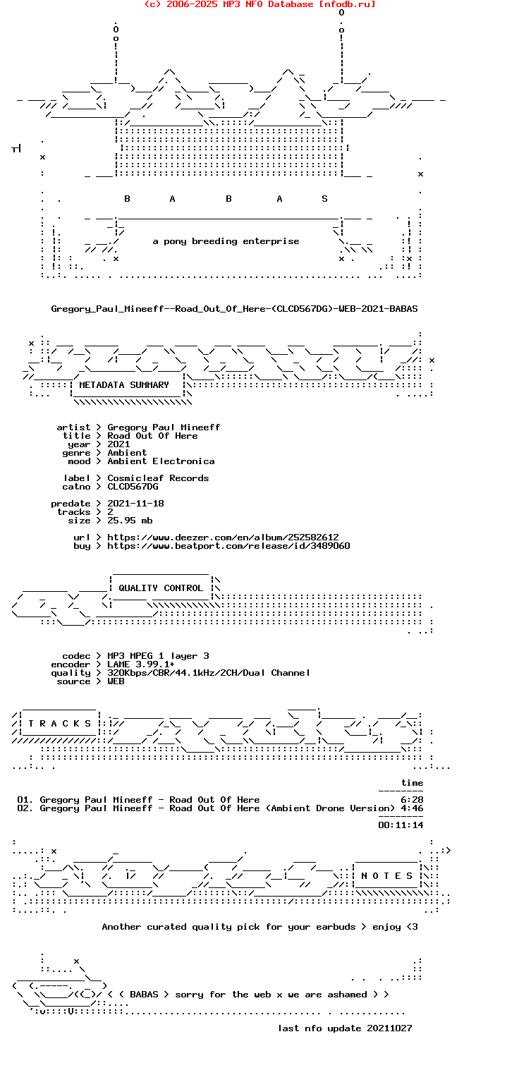 Gregory_Paul_Mineeff--Road_Out_Of_Here-(CLCD567DG)-WEB-2021-BABAS