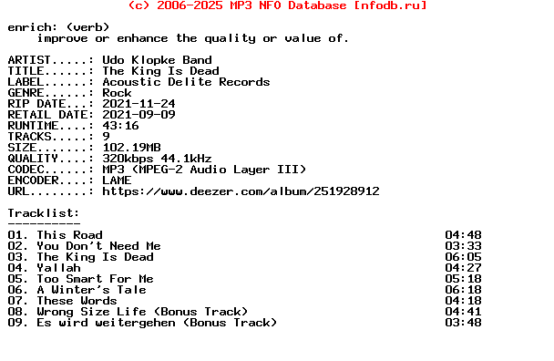 Udo_Klopke_Band-The_King_Is_Dead-WEB-2021