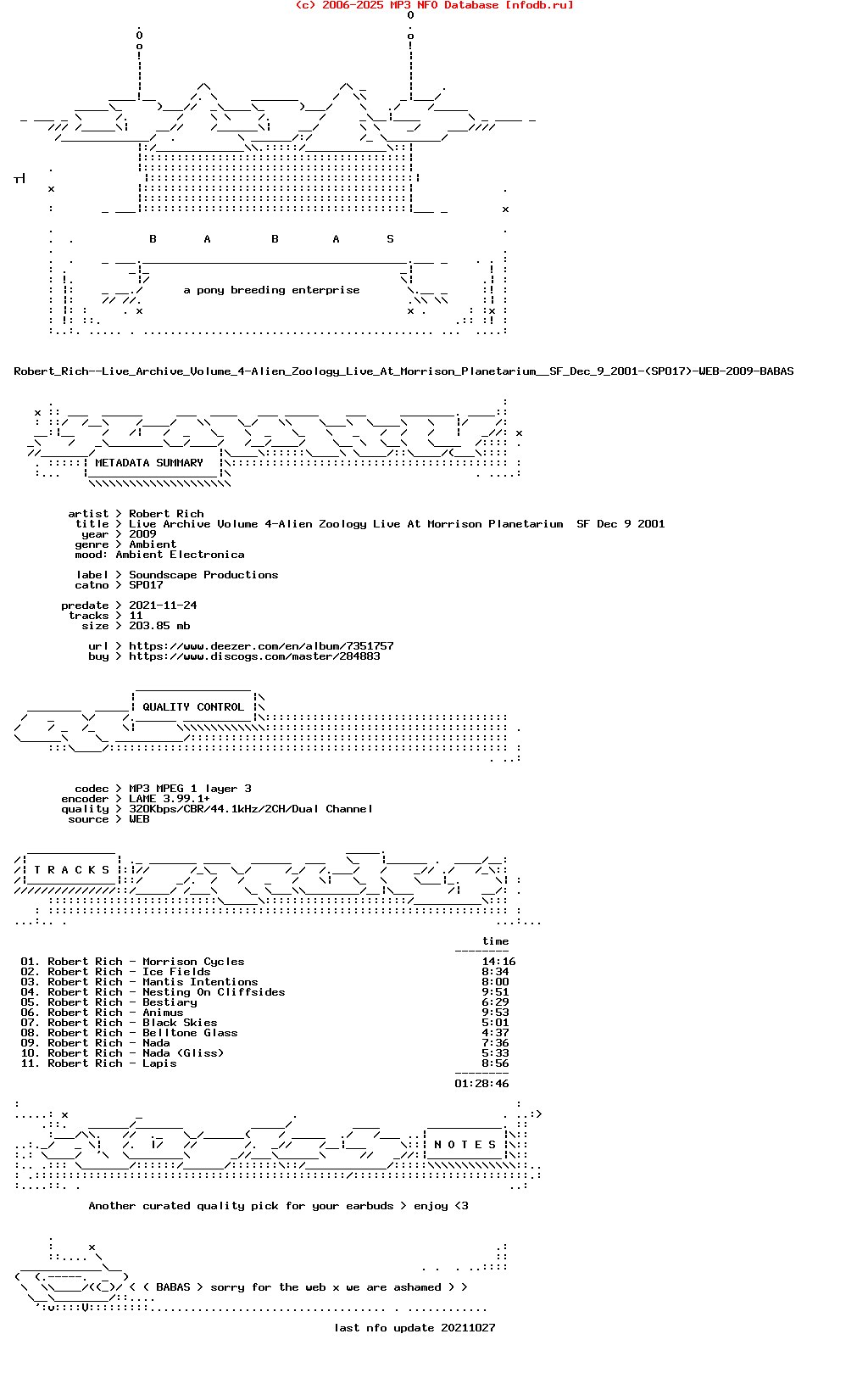 Robert_Rich--Live_Archive_Volume_4-Alien_Zoology_Live_At_Morrison_Planetarium__Sf_Dec_9_2001-(SP017)-WEB-2009-BABAS