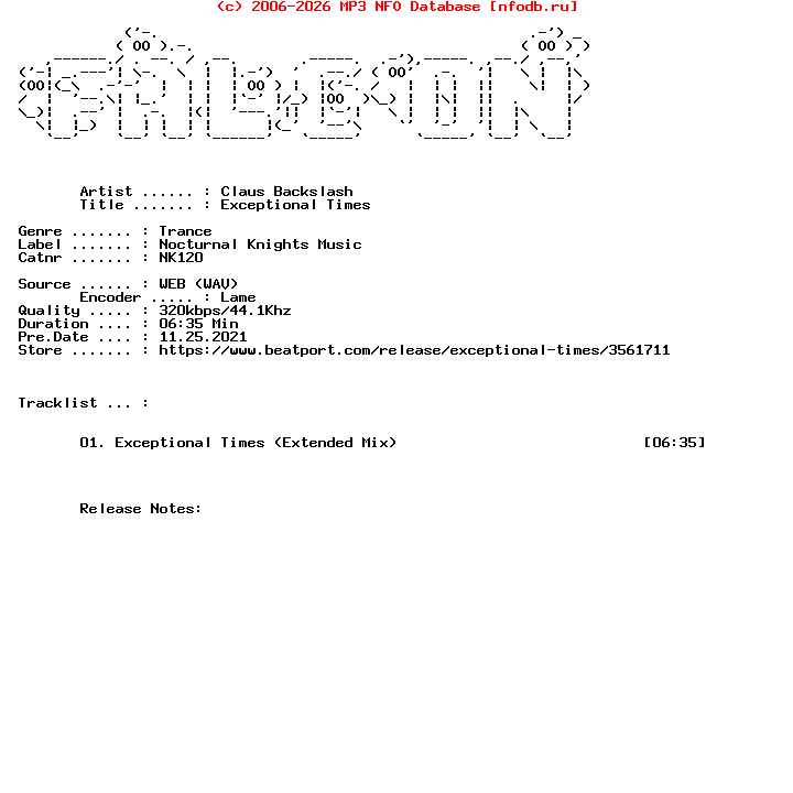 Claus_Backslash-Exceptional_Times-Single-WEB-2021-FALCON