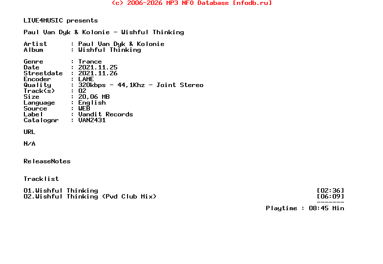 Paul_Van_Dyk_And_Kolonie_-_Wishful_Thinking-(VAN2431)-WEB-2021