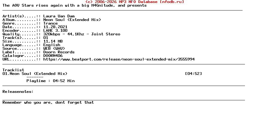 Laura_Van_Dam-Neon_Soul_(EXTENDED_MIX)-(DOORN406)-Single-WEB-2021