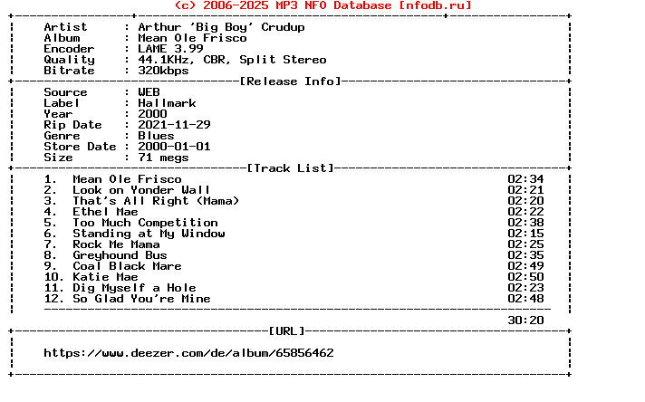 Arthur_Big_Boy_Crudup-Mean_Ole_Frisco-WEB-2000-Terse