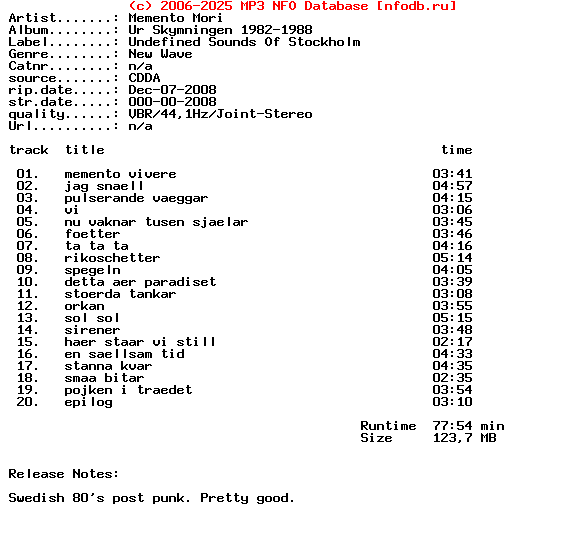 Memento_Mori-Ur_Skymningen_1982-1988-SE-2008-JUST