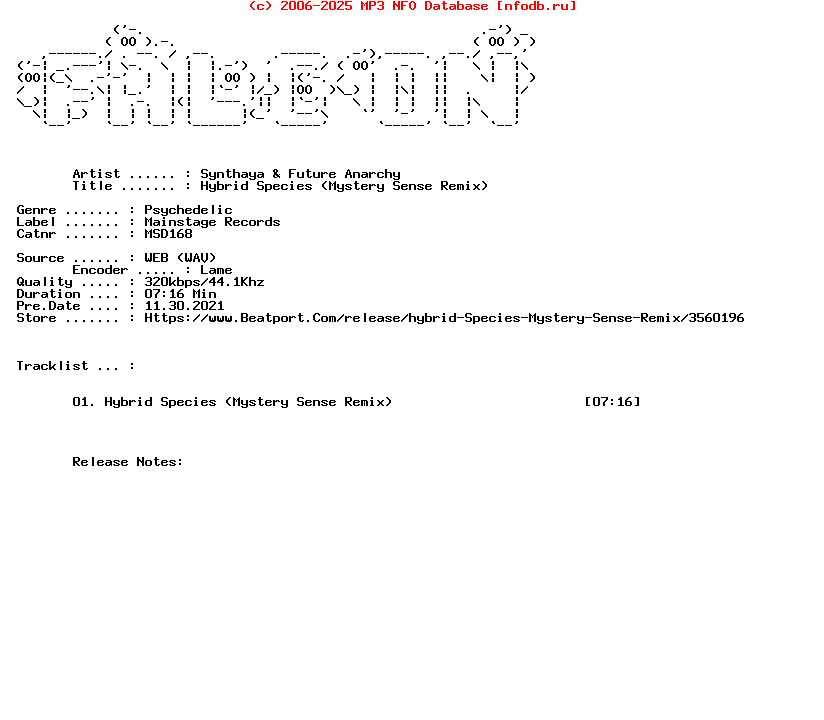Synthaya_And_Future_Anarchy-Hybrid_Species_Mystery_Sense_Remix-(MSD168)-Single-WEB-2021-FALCON