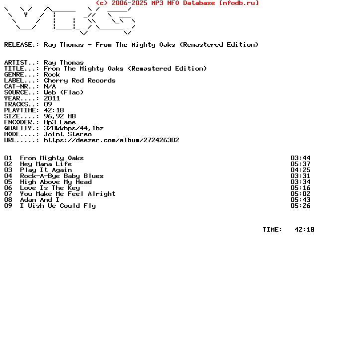 Ray_Thomas-From_The_Mighty_Oaks_(REMASTERED_EDITION)-WEB-2011-Vrg