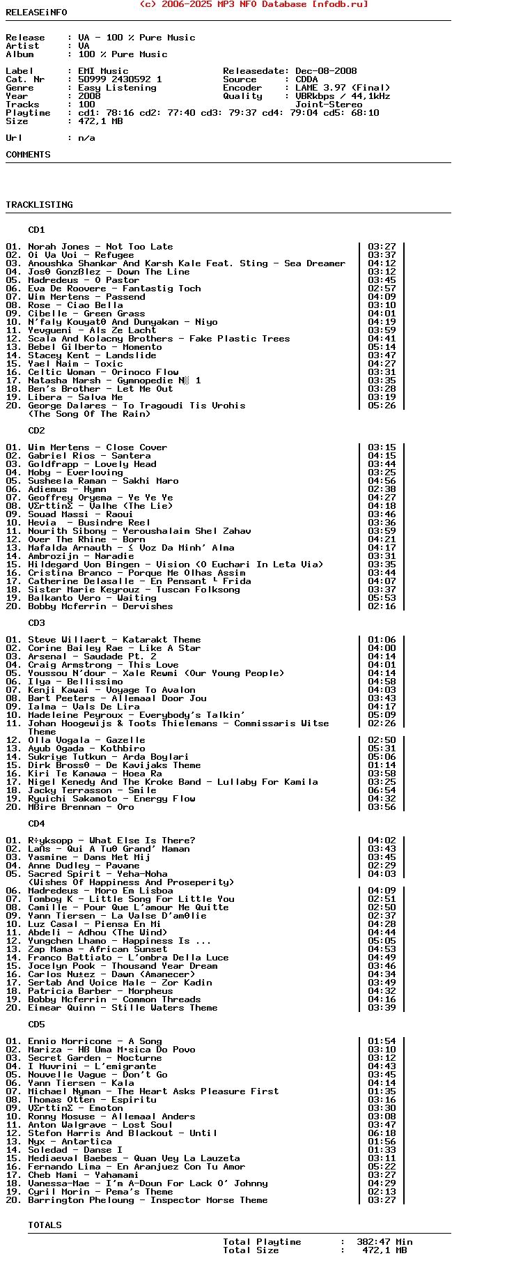 VA_-_100_Percent_Pure_Music-5CD-2008