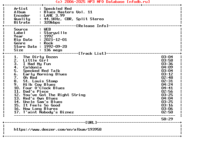 Speckled_Red-Blues_Masters_Vol._11-WEB-1992-Terse