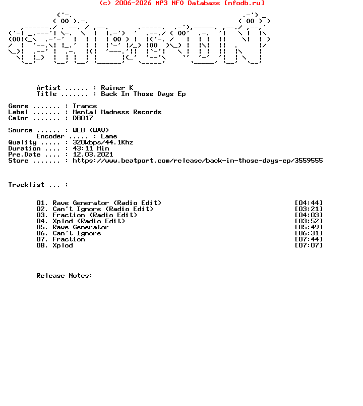 Rainer_K-Back_In_Those_Days_Ep-(DB017)-WEB-2021-FALCON