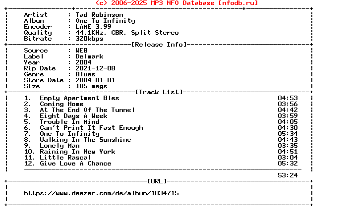 Tad_Robinson-One_To_Infinity-WEB-2004-Terse