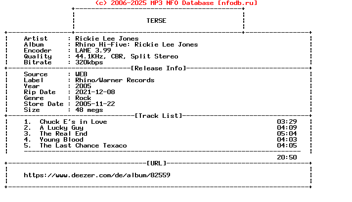 Rickie_Lee_Jones-Rhino_Hi-Five_Rickie_Lee_Jones-WEB-2005-Terse