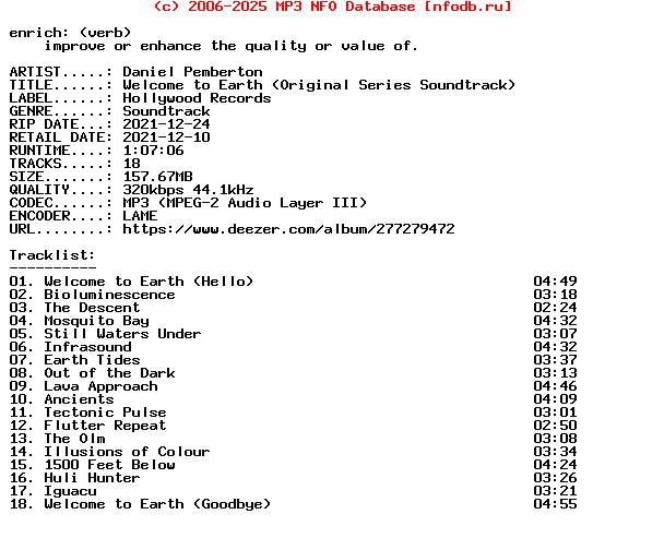 Daniel_Pemberton-Welcome_To_Earth_(ORIGINAL_SERIES_SOUNDTRACK)-Ost-WEB-2021