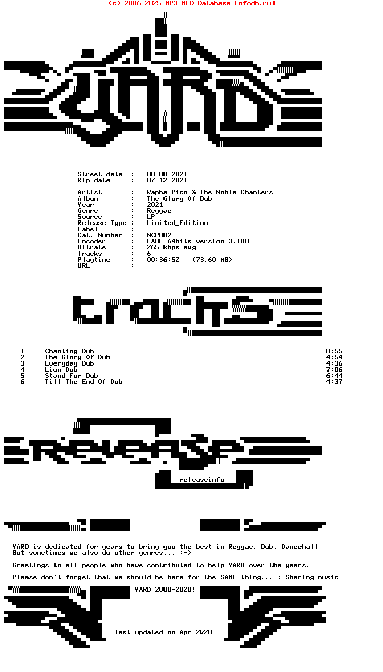 Rapha_Pico_And_The_Noble_Chanters-The_Glory_Of_Dub-(NCP002)-Limited_Edition-Lp-2021-YARD