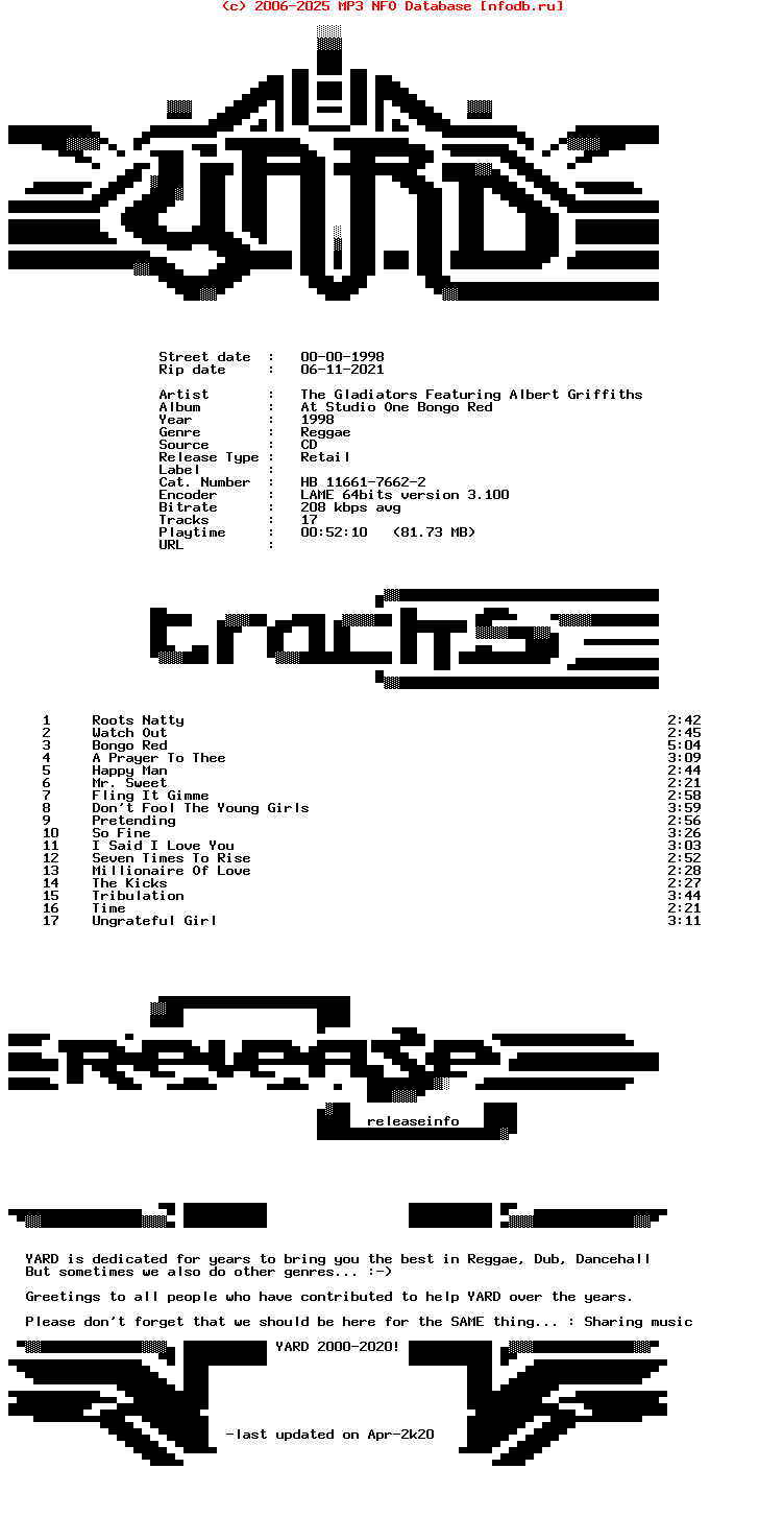 The_Gladiators_Featuring_Albert_Griffiths-At_Studio_One_Bongo_Red-(HB_11661-7662-2)-CD-1998-YARD