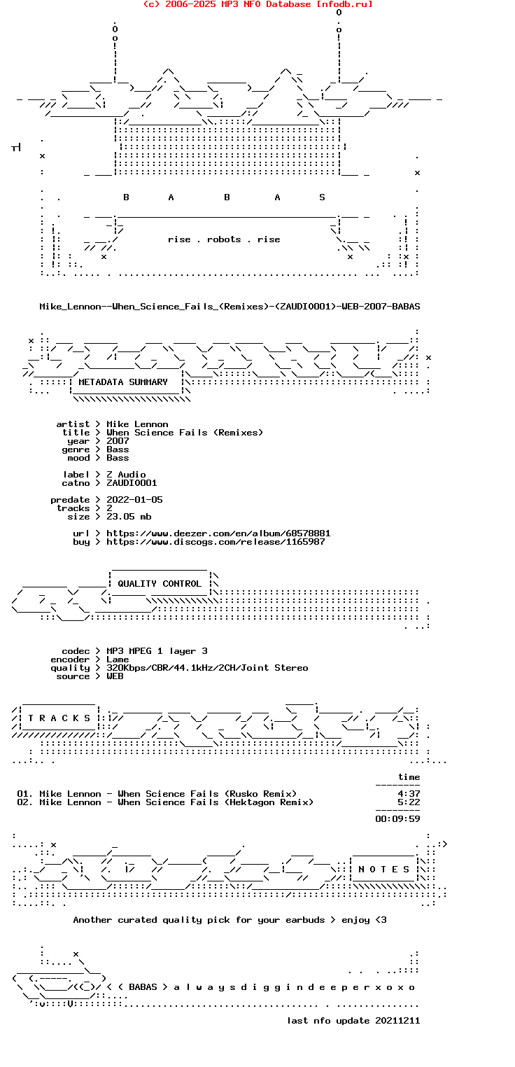 Mike_Lennon--When_Science_Fails_(REMIXES)-(ZAUDIO001)-WEB-2007-BABAS