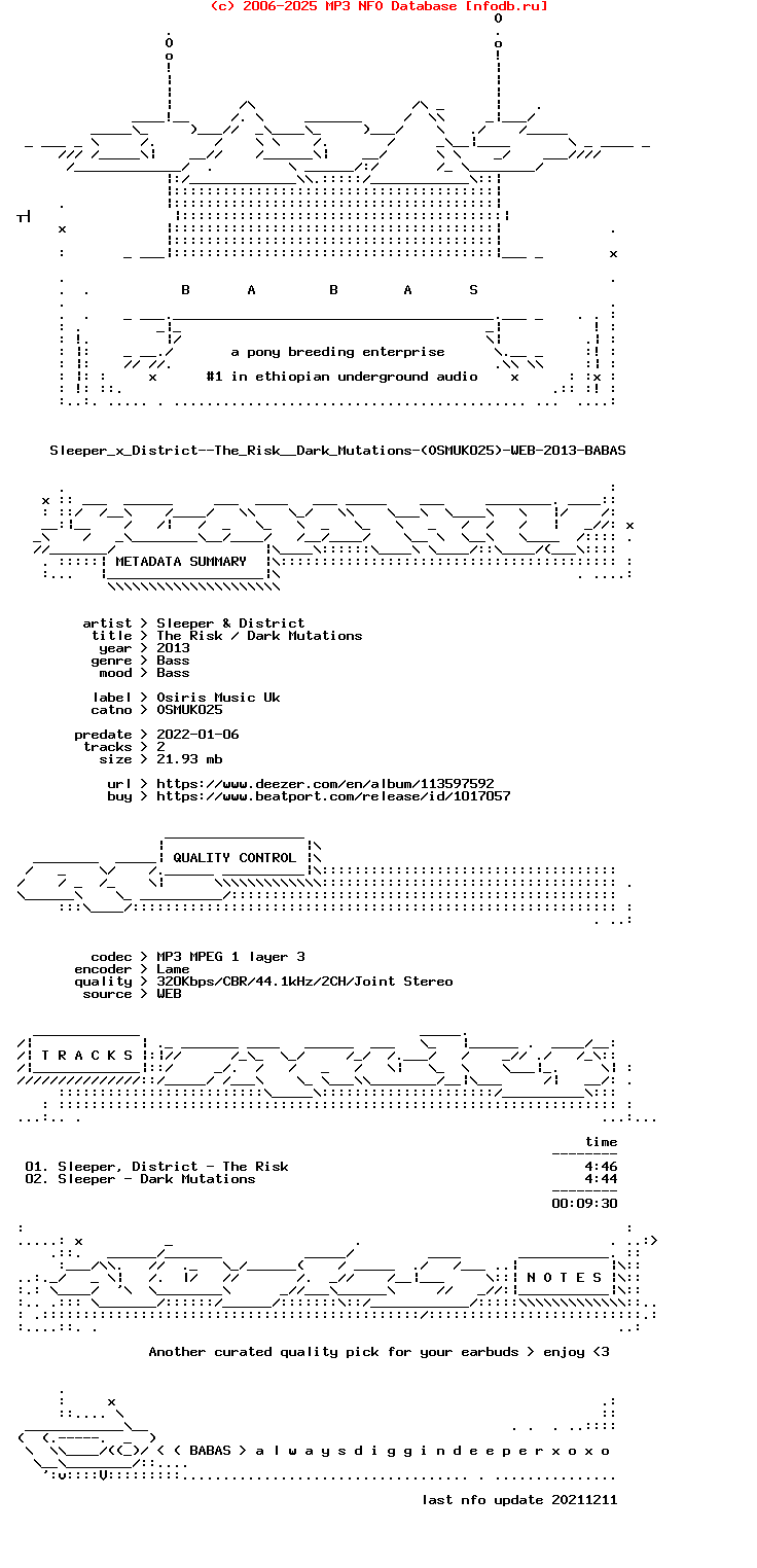 Sleeper_X_District--The_Risk__Dark_Mutations-(OSMUK025)-WEB-2013-BABAS