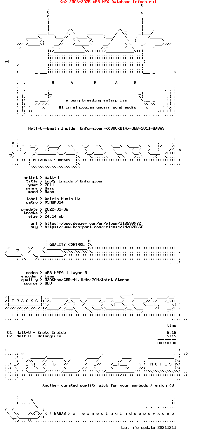 Matt-U--Empty_Inside__Unforgiven-(OSMUK014)-WEB-2011-BABAS