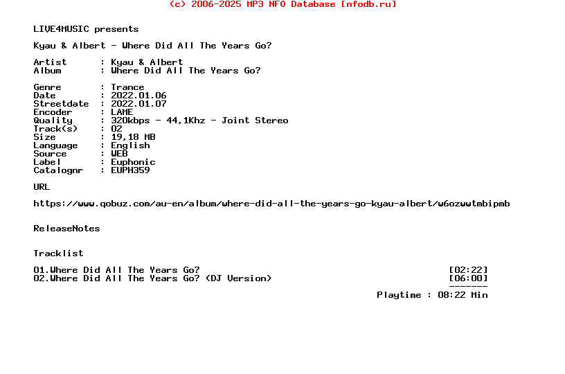 Kyau_And_Albert_-_Where_Did_All_The_Years_Go-(EUPH359)-WEB-2022