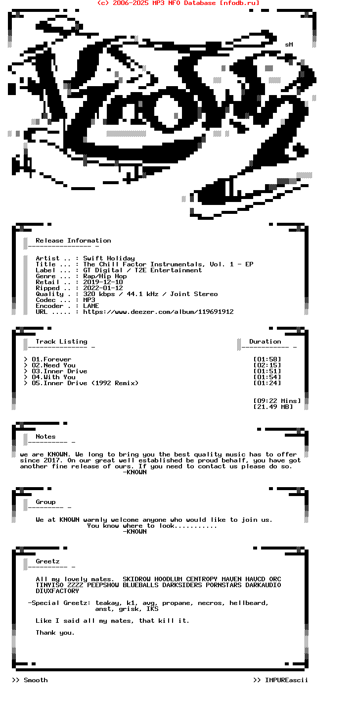 Swift_Holiday-The_Chill_Factor_Instrumentals_Vol_1_-_Ep-WEB-2019