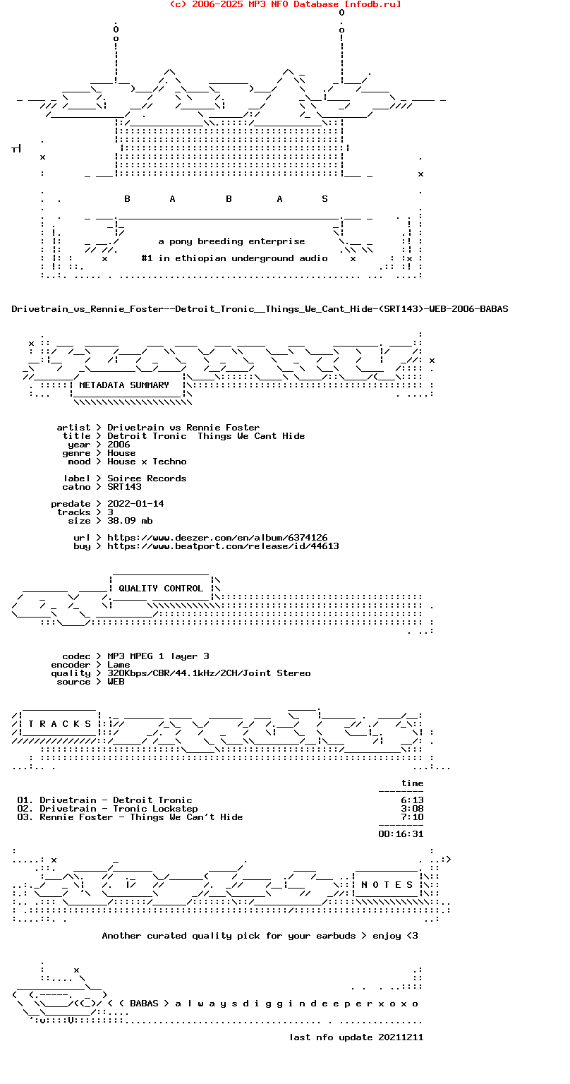 Drivetrain_Vs_Rennie_Foster--Detroit_Tronic__Things_We_Cant_Hide-(SRT143)-WEB-2006-BABAS