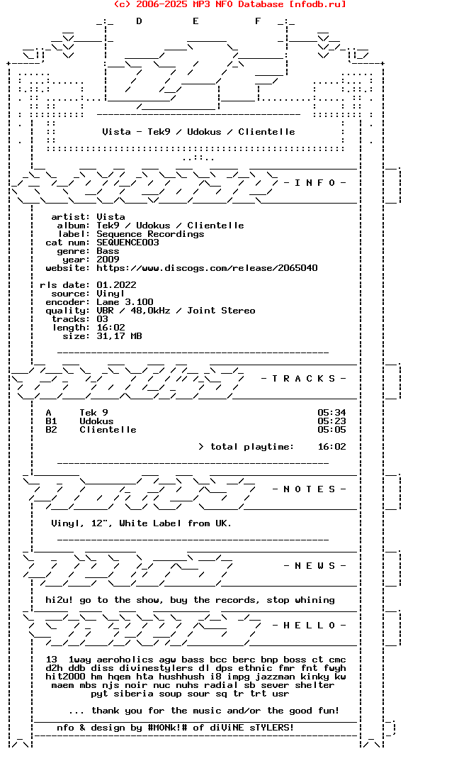 Vista-Tek_9_Udokus_Clientelle-(SEQUENCE003)-Whitelabel-Vinyl-2009