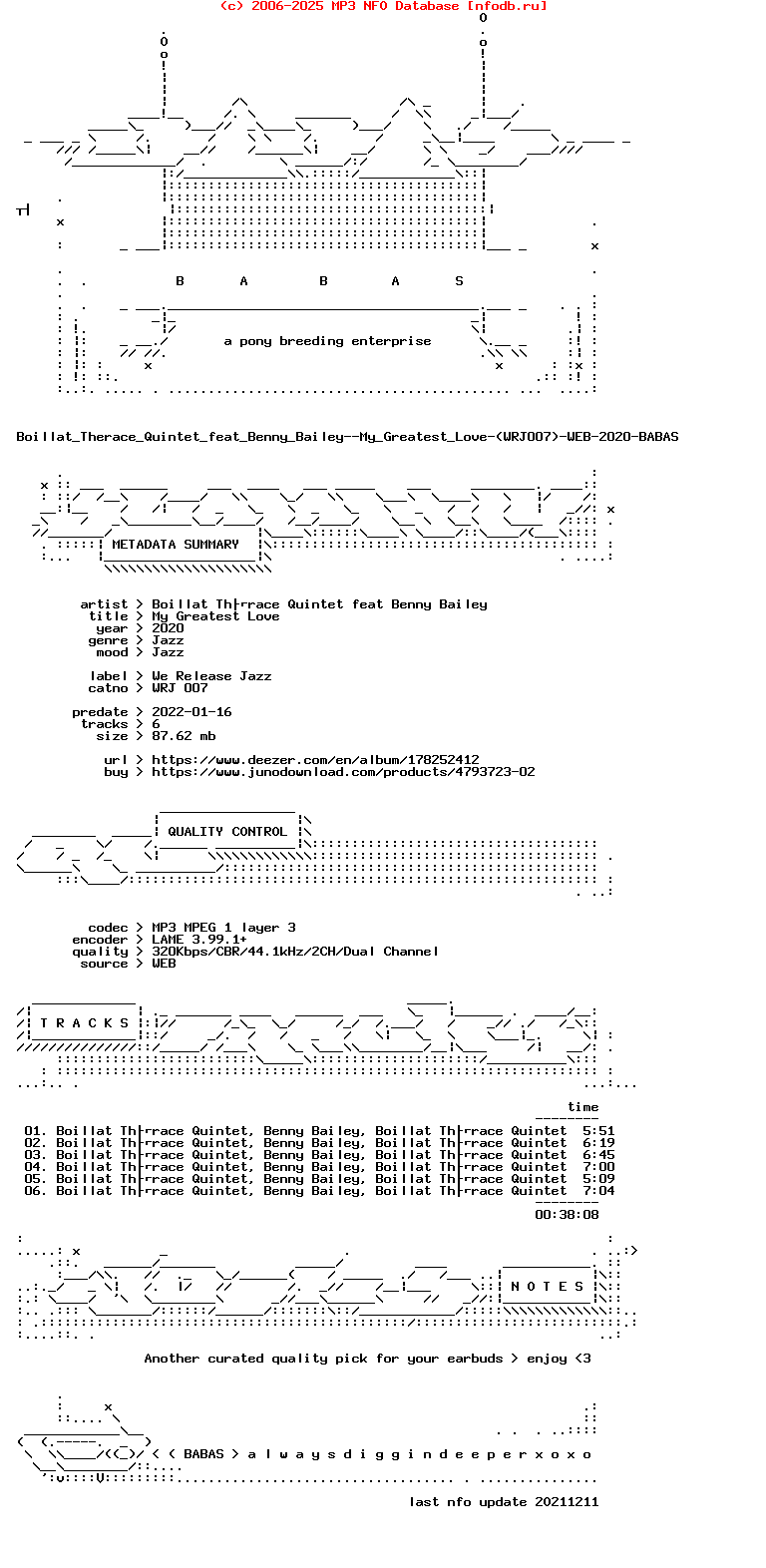 Boillat_Therace_Quintet_Feat_Benny_Bailey--My_Greatest_Love-(WRJ007)-WEB-2020-BABAS