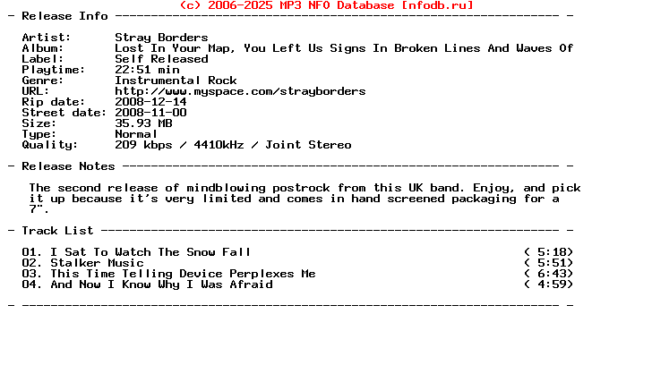 Stray_Borders-Lost_In_Your_Map_You_Left_Us_Signs_In_Broken_Lines_And_Waves_Of_Ink-(EP)-2008