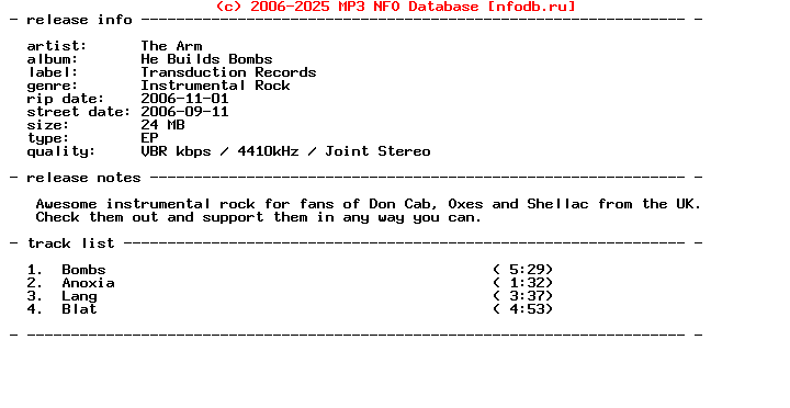 The_Arm-He_Builds_Bombs-2006