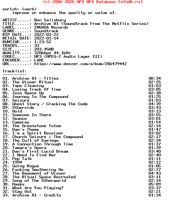 Ben_Salisbury-Archive_81_(SOUNDTRACK_FROM_THE_NETFLIX_SERIES)-Ost-WEB-2022