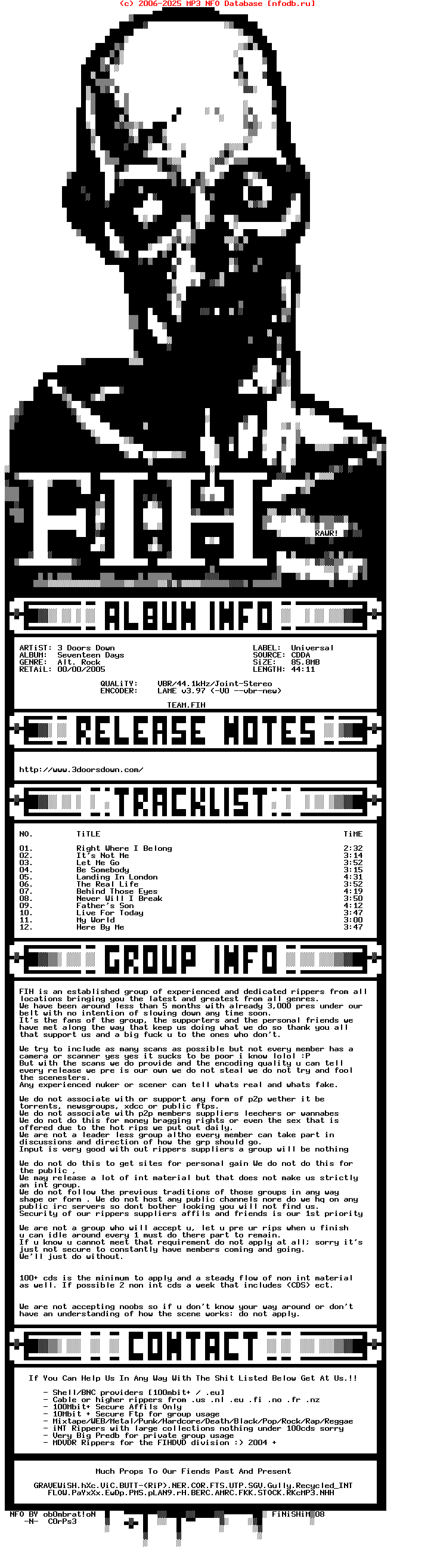 3_Doors_Down-Seventeen_Days-2005