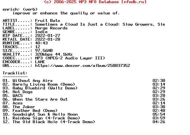 Fruit_Bats-Sometimes_A_Cloud_Is_Just_A_Cloud_Slow_Growers_Sleeper_Hits_And_Lost_Songs_(2001-2021)-WEB-2022