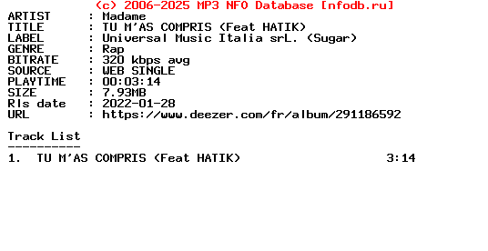 Madame-Tu_Mas_Compris_(FEAT_HATIK)-Single-WEB-FR-2022-Guests